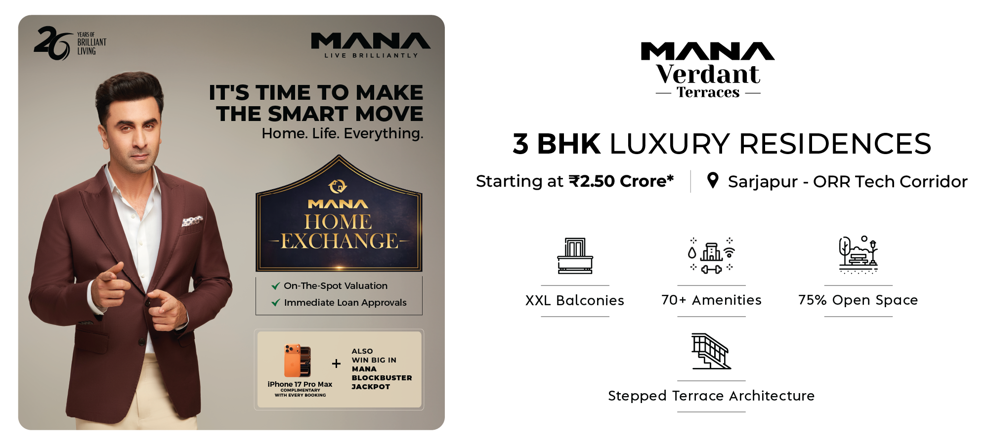 Mana Verdant Terraces – Premium 3 BHK Flats in Sarjapur ORR by Mana Projects